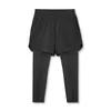 Men's Shorts Mens 2 IN 1 Leggings Fitness Plus Size Summer Gym Basketball Sports Training Nylon Jogger Male Double Layer Short Pants