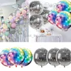 Big 4D Balloons 22inch Foil Balloon Disco Balloons Birthday Party Decoration Flashing Light Wedding Sphere Round Cube Shaped HKD230808