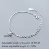 Anklets woozu Real 925 Sterling Silver Minimalism Small Pearl Chain Anklet for Women Party Girl Foot Leg Summer Beach Fine Jewelry Gift230808
