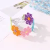 Pulseiras de ligação INS Cute Flower Daisy Para Mulheres Verão Simples Feito à Mão Colorido Contas de Arroz Pulseira de Frutas Charme Amizade Jóias Presente