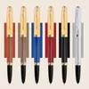 Füllfederhalter Jinhao 85 MetalWood Pen Golden Cap Fine Nib 05mm Ink 230807