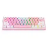 Redragon 60% Teclado Mecânico RGB Sem Fio 5.0 BT2.4 Ghz/Com Fio Três Modos 60% Teclado Bluetooth Linear Interruptor Vermelho para Gamer HKD230808