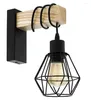 Lampa ścienna spersonalizowana sypialnia lewa i prawa dekoracyjna drewno kreatywna telewizja żelaza sztuka diament