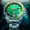Tewis Glow-in-the-Dark Watches Men's Mechanical Watch Fashion Steel Band Waterproof Watch Sex färger kan väljas för 287R