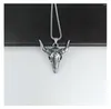 Pendant Necklaces Items Mens Cow Bull Head Skull Stainless Steel Necklace Chain Jewelry Accessories
