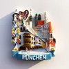 Fridge Magnets Germany Munchen 3D Tourism Souvenir Refrigerator Magnetic Sticker Collection Handicraft Gift 230808