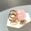 Orecchini pendenti 10,6 mm Nudo per donna Regalo di gioielli di moda con colori rosa di cristallo rosa di alta qualità