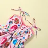 Girl's Dresses Ma baby gaun Anak bayi perempuan gaun pesta ulang tanpa lengan Motif permen musim panas untuk anak perempuan