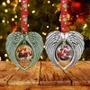 5st/set Angel Wing Shaped Pendents Christmas Tree Ornaments Heart Shape DIY Pendant L230620