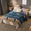 Dekens Plaid voor Bedden Bloem Gedrukt Coral Fleece Deken op het Bed Zacht Warm Flanellen Sprei Koningin Koning Winter 230808