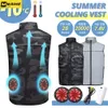 Herrenwesten Sommer Kühlventilatorweste Damen Herren Eisweste Jacke Camping USB-Aufladung Klimaanlage Kleidung Kurzarm Radfahren Veranstaltung 230808