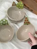 Миски дерево рис -чаша домашняя керамика красивая практическая мультипликация японская посуда простота на кухнях простая мода простая мода