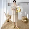 Maternity Dresses 5564# 2022 Spring Korean Fashion Maternity Long Party Dress Elegant A Line Slim Clothes for Pregnant Women OL Work Pregnancy HKD230808