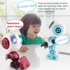 Electric/RC Animals Smart Talking Robot Kids Toy Head Head Touch Sensor Robot DIY USB Electric Toy Электронная съемная кукла Маленькая светодиодная сплава Robot 230808