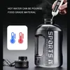 Water Bottles Sport Straw Portable With 2.7 Large For Training Liter Free Time Bottle Scale Travel Fitness Cup