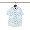 Designermode Prad Pra T-Shirt Hawaii Blumenbriefdruck Strandhemden Herren Designer Seide Bowlinghemd Lässige Herren Sommer Kurzarm Lose Asien Größe M-3XL