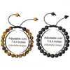 Strand réglable hommes Bracelet pour hommes oeil de tigre hommes bijoux pierre naturelle perle poignet mode bijoux accessoires