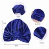 Ny sammet twist knut indiska kvinnor hijab kemo kepsar strech inre hatt cancer håravfall motorhuven turbante femme headwrap scarf mujer