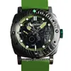 Homens de Racing Style Style Green Automático Relógio Masculino Esportes de Fitness Relógio 47mm