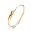 Bangle Trend Personality Zip Chain Bracelet Zircon Inlaid Buckle Simple Elegant Style Jewerly Wholesale For Women Gift