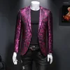 Mäns kostymer 2023 Luxury Fashion Stage Outfit Performance Metal Gold Yarn Casual Suit High Quality Men Masculino