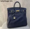 Borsa in pelle di vacchetta personalizzata Hac 50 cm stile Handswen fatta a mano di alta qualità Borsa Hac in vera pelle fatta a mano Handswen di alta dimensione da viaggio LeatJF1J