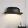 Lampade da parete moderne in alluminio Cappello LED Nordic Study El Aisle Negozio di abbigliamento Applique Luci Gentleman Bedroom Fixtures