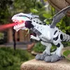 Zwierzęta elektryczne/rc duże spray mechaniczne dinozaury z kreskówką elektroniczne zwierzę zwierzęta chodzące dinosaurio juguete robot pterozaury dla dzieci zabawki 230808