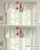 Curtain Christmas Gnome Snowflake Love Heart Window Living Room Kitchen Cabinet Tie-up Valance Rod Pocket