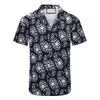 Cccccdesigner Fashion T Hawaii Floral Letter Print Beach Shirts Men's Designer Silk Bowling Shirt Casual Men Summer Short Sleeve Loose Asia Size M-3XL88