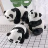 Bambole di peluche 20 cm Simpatico panda sdraiato Bambola National Treasure Zoo Peluche 230807