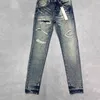 Pantalones vaqueros de diseñador Pantalones de mezclilla para hombre Pantalones de moda Diseño recto de alta calidad Ropa de calle retro Pantalones de chándal casuales Pantalones vaqueros morados Joggers Pantalón lavado Viejo Jean G0R3