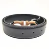 Fashion Genuine Leather Mens Designer Belt Buckle Women Solid Waistband Unisex Black Brown Belts 100-125