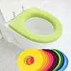 Toiletbrilhoezen 1pc Willekeurig afdekkussen Closestool Mat Wasbaar Badkameraccessoires Zacht O-vormig bidetkussen