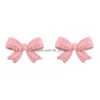 Stud Earrings Candy Color Small Bow Knot Cute Girly Style For Women Drop Delivery Jewelry Dhgarden Dhauk