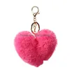 Accessori per parti di scarpe 10 cm Love Heart Portachiavi in peluche Simpatico cartone animato Coniglio pigro Palla per capelli Portachiavi Ciondolo per auto Ciondolo Decoartion Regalo 10 Col