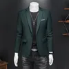 Abiti da uomo Blazer Business di alta qualità Slim Fit Bottoni singoli Abiti Giacca Uomo Slim Fit Moda casual Matrimonio Sposo Smoking Blazer Cappotti 6XL-M 230808