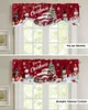 Cortina Navidad Camión Copo de nieve Ventana Sala de estar Gabinete de cocina Tie-up Valance Rod Pocket