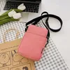 Kvällspåsar mode godis färg mobiltelefon väska kvinnors messenger all-match mini crossbody hängande nackmynt handväska vertikal handväska