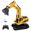 ElectricRC Car 124 RC Construction Toys 24GHz Remote Control Digger Excavator with LED Sound 230807
