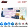 RK89 89 Keys RGB Wireless Bluetooth Mechanical Keyboard Tri-Mode BT5.0/2.4G/USB Hot Swappable Gamer keyboards for Tablet Desktop HKD230808