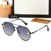 Sonnenbrillen für Damen und Herren, Metallrahmen, Spiegelglaslinse, Outdoor-Reisebrille, Luxus-Designer-Sonnenbrille, UV400, mit Box