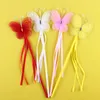 Party Favor Princess Baby Girls Butterfly Fairy Wand Magic Sticks Kids Dress Up Cosplay Props Favors Gifts Christmas Halloween Easter