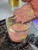 Nail Glitter 50g Holographic Chameleon Mixed Hexagon Sequins Make up Flakes Rainbow Pigment Chunky Irediscent Decoration 230808