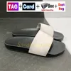 2023 Designer pantoffels Mannen Vrouwen dia's met Doos Stofzak kaart Schoenen zwarte bloemen Aardbei print web rubberen glijbaan Canvas groene bloemen Sandaal Zomer Platte Slipper