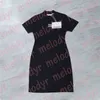 Women Casual Dress Luxury Designer Knit Tees Summer Vest Dress Letter Print Strand Neck Slim Turtleneck Knitted Top