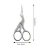 6pcs Mini Stainless Steel Tip Classic Stork Crane Design Scissors Hair Cutting Scissors Shears