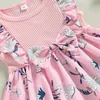 Vestidos de menina Ma Gaun Bayi Perempuan Baru Lahir Balita Bayi Motivo Bunga Gaun Busur untuk Anak Perempuan Pakaian Musim Panas