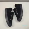 2023-Designer Spor Sabahları Büyük Boyutlu Ayakkabılar Beyaz Siyah Deri Lüks Kadınlar Espadriller Kadın Daireler Dantel Platform