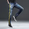 Jeans Tiger Head embroidery personalized blue stretch denim pants trend Designer Jeans Mens Denim Pants Fashion Trouser Top Sell